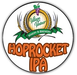 Village Vintner Hop Rocket beer Label Full Size
