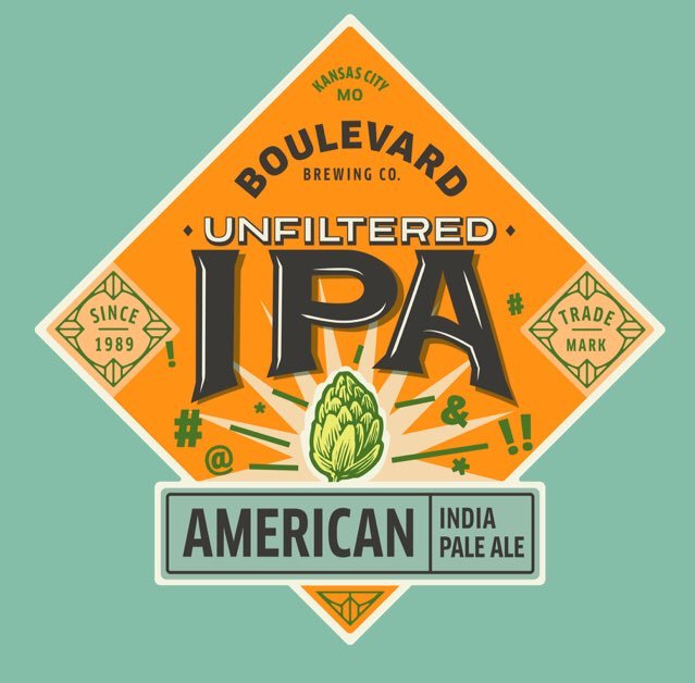 Boulevard Unfiltered IPA beer Label Full Size