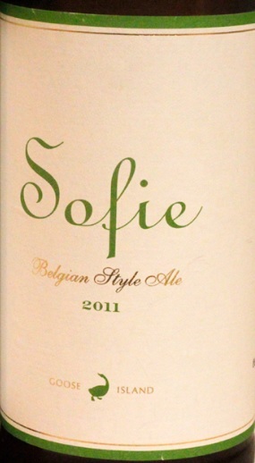 Goose Island Sofie 2011 beer Label Full Size