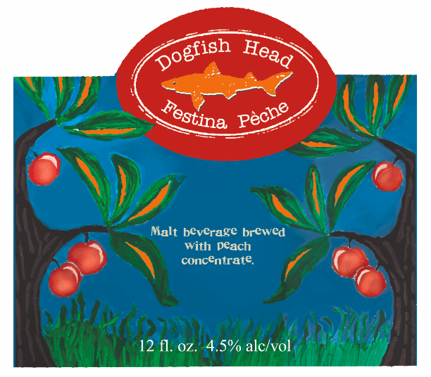 Dogfish Head Festina Peche 2018 beer Label Full Size