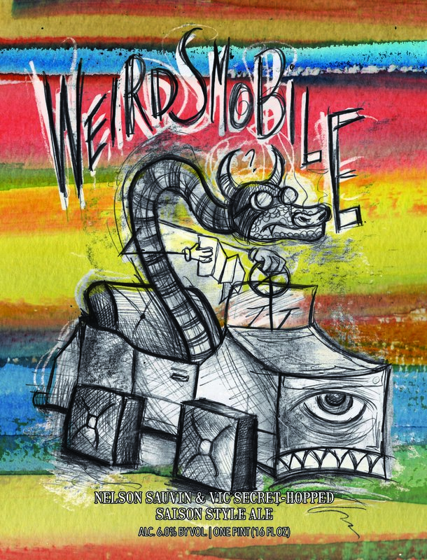 Hop Butcher for the World Weirdsmobile beer Label Full Size