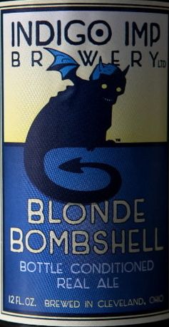 Indigo Imp Blonde Bombshell beer Label Full Size