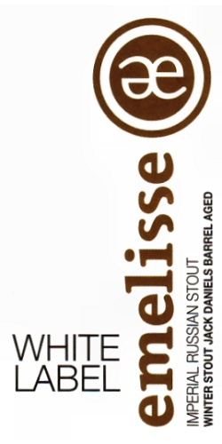 Emelisse White Label Coal Ila Barrel Aged beer Label Full Size