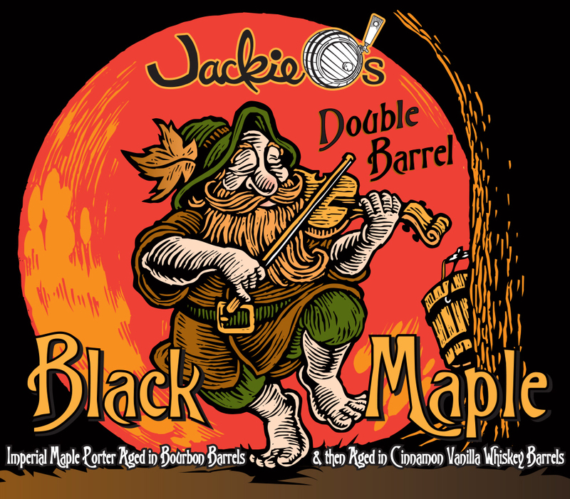 Jackie O's Double Barrel Black Maple beer Label Full Size