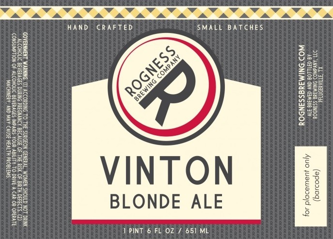 Rogness Vinton beer Label Full Size