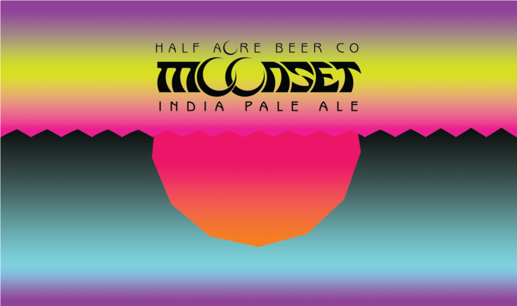 Half Acre Moonset beer Label Full Size