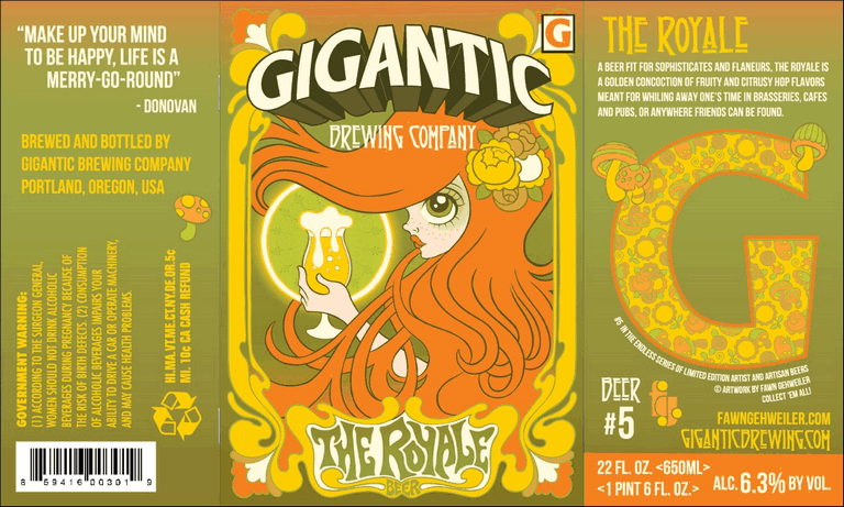 Gigantic The Royale beer Label Full Size
