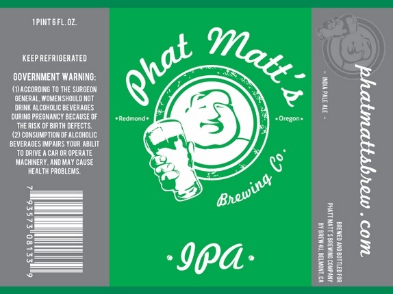 Phat Matt's IPA beer Label Full Size