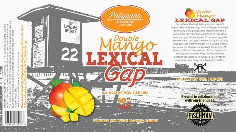 Pollyanna Double Mango Lexical Gap beer Label Full Size