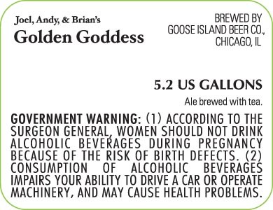 Goose Island Fulton & Wood Golden Goddess beer Label Full Size