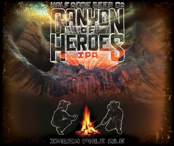 Half Acre Canyon of Heroes beer Label Full Size