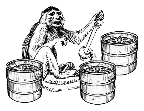 Pelican Pub Pelican Keg Monkey beer Label Full Size