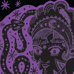 Jackie O's Blood Orange Mystic Mama beer Label Full Size