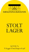 Eskilstuna Stolt Lager beer Label Full Size