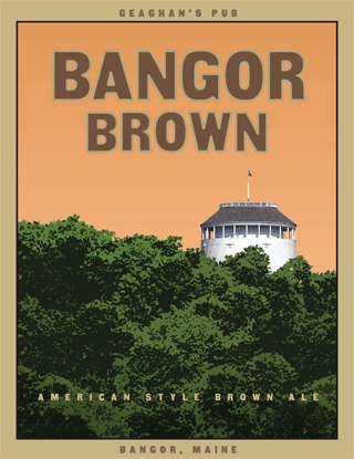 Geaghan Bros Bangor Brown beer Label Full Size