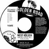 Golden Road West Kolsch beer
