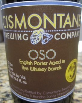 Cismontane Oso beer Label Full Size