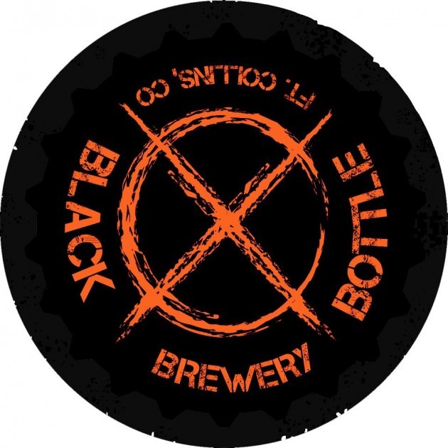 Black Bottle Liquid Metal beer Label Full Size