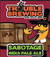 Trouble Sabotage Pale Ale beer Label Full Size