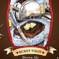 Three Barrel Burnt Toast Brown Ale beer Label Full Size