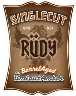 SingleCut Rudy Barrel Aged Umlaut beer Label Full Size
