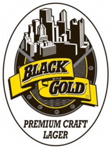 Black and Gold Steel Town beer Label Full Size