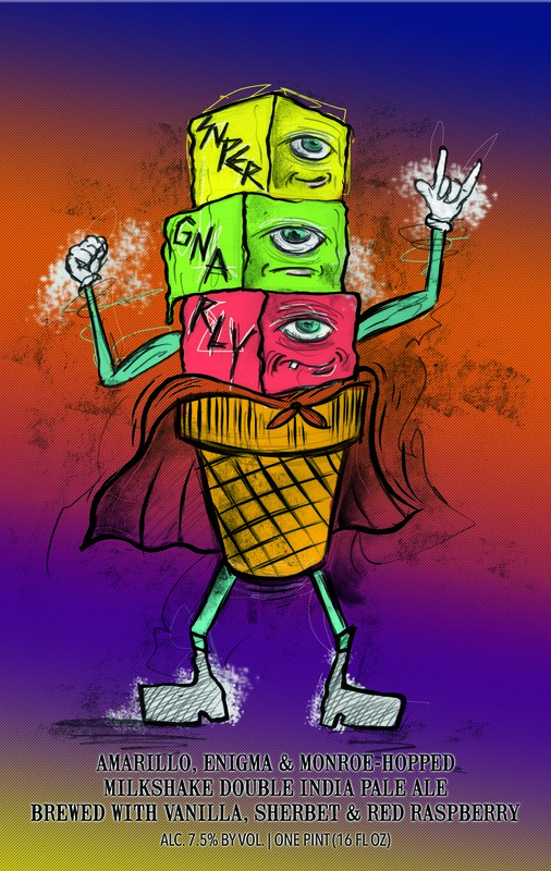 Hop Butcher for the World Codename Supergnarly Milkshake beer Label Full Size