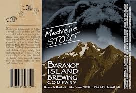 Baranof Island Medvejie beer Label Full Size