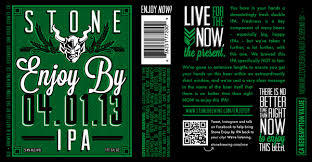 Stone Enjoy By 04.01.13 beer Label Full Size