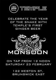 Temple Monsoon beer Label Full Size