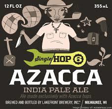Lakefront Single Hop Azacca beer Label Full Size