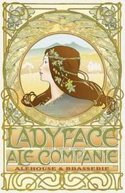 LadyFace Blue Belly Barleywine beer Label Full Size