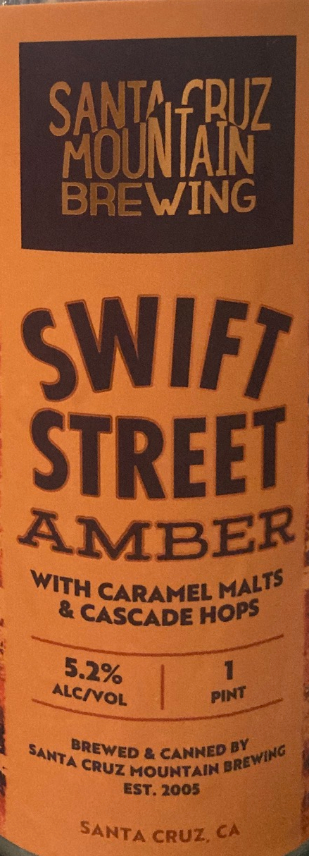 Santa Cruz Mountain Swift Street beer Label Full Size