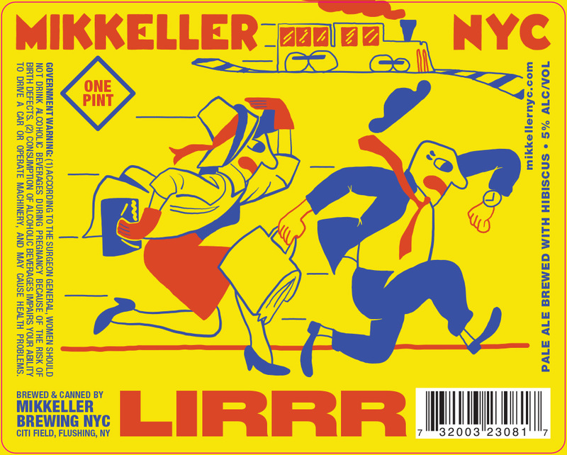 Mikkeller NYC NYC LIRRR (Long Island Railroad Red) beer Label Full Size