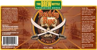 The Brew Kettle Ruddy Rye beer Label Full Size