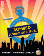 Watch City Bombed Blondeshelle beer Label Full Size