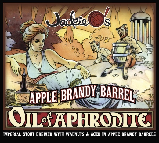 Jackie O's Apple Brandy Oil Of Aphrodite beer Label Full Size