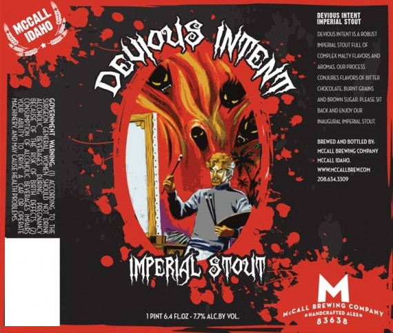 McCall Devious Intent beer Label Full Size
