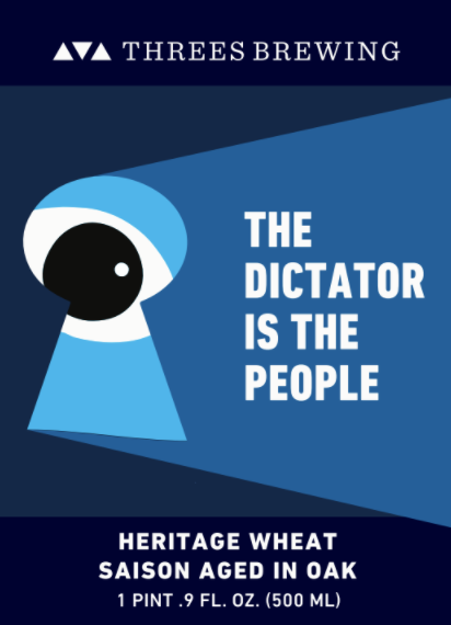 Threes Barrel-Aged The Dictator Is The People beer Label Full Size