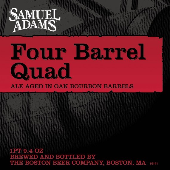 Sam Adams Four Barrel Quad beer Label Full Size