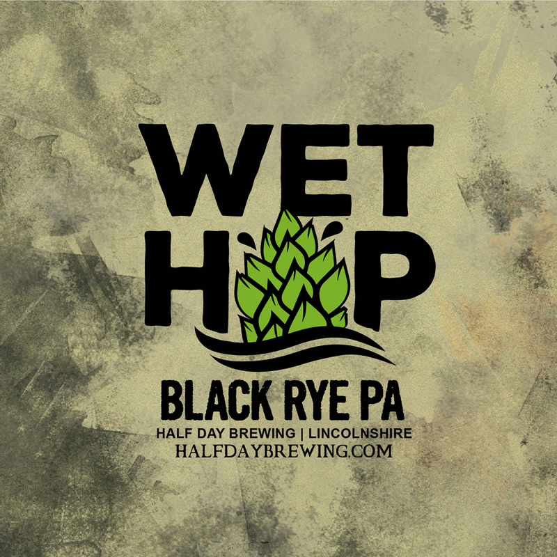 Half Day Wet Hop Black RyePA beer Label Full Size