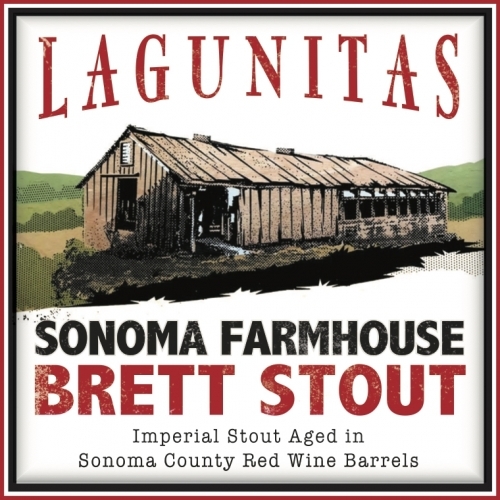 Lagunitas Sonoma Farmhouse Brett Stout beer Label Full Size
