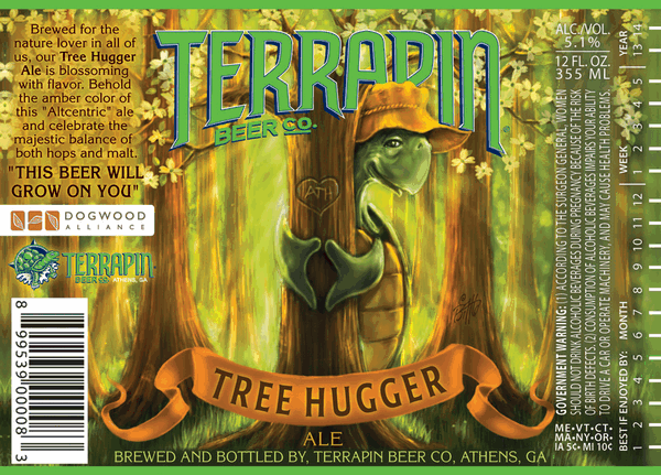 Terrapin Tree Hugger beer Label Full Size