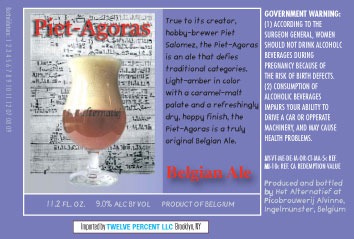 Het Alternatief Piet-Agoras beer Label Full Size