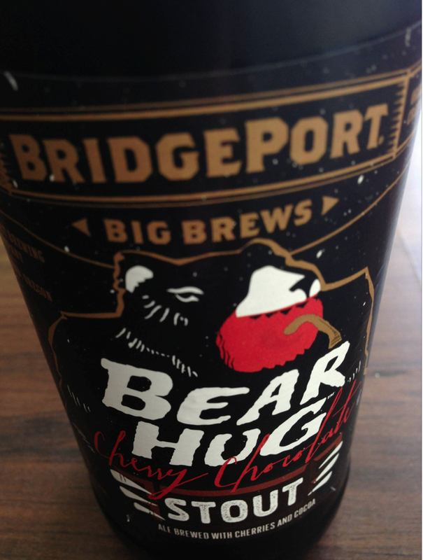 Bridgeport “Bear Hug” Cherry Chocolate beer Label Full Size