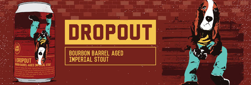 Land-Grant BBA Dropout beer Label Full Size