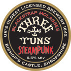 Three Tuns Steampunk beer Label Full Size