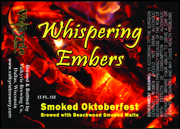 Valkyrie Whispering Embers beer Label Full Size