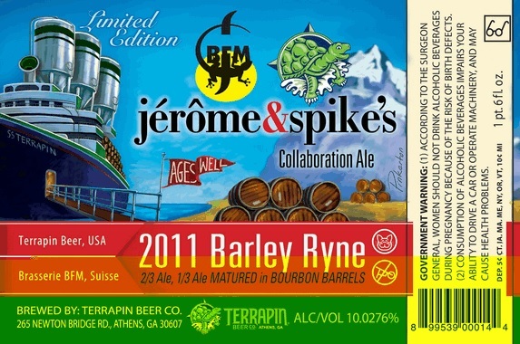 Terrapin Jerome & Spikes 2011 beer Label Full Size
