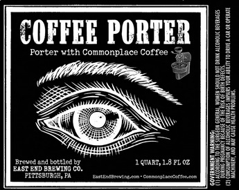 East End Eye Opener Coffee Porter beer Label Full Size